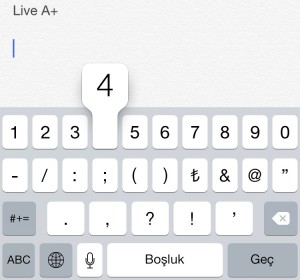 Live A+ - iPhone 2 - Klavye 2