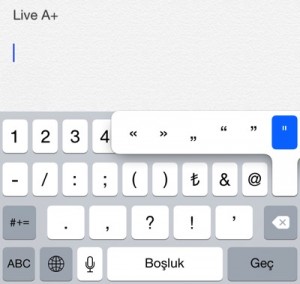 Live A+ - iPhone 2 - Klavye 3